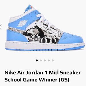 Nike Air Jordan 1 Mid Sneaker School Game Winner (GS) Boys Size 6